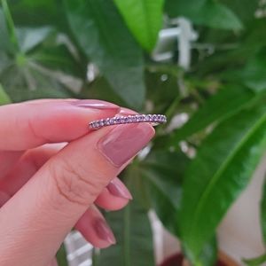 Pandora Stackable Sparkle Ring, purple, size 6